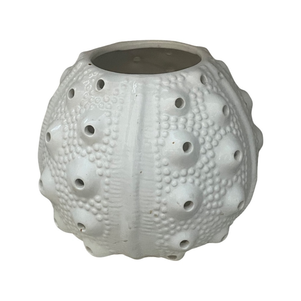 APROPOS White Ceramic Underwater Sea Life Candle Hurricane Bowl Home Decor. - Picture 7 of 9